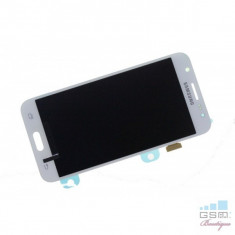 Ecran LCD display Complet Samsung Galaxy J5 SM J500F Alb + Husa Usams Muge Series foto