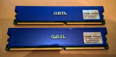 Geil 1Gb DDR 400Mhz PC-3200 dual channel kit 2 x 512Mb foto