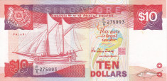 SINGAPORE 10 dollars 1988 XF+++!!! foto