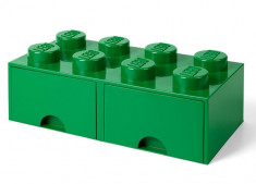 Cutie depozitare LEGO 2x4 cu sertare - Verde (40061734) foto