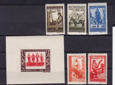 ROMANIA 1946 LP 204 LP 205 F.D.R.F. DIN ROMANIA SERIE SI COLITA MNH foto