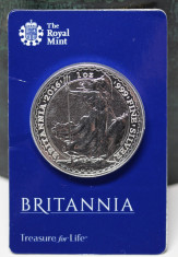 United Kingdom / 2 Pounds BRITANNIA 2016 / 1 ounce, 31.21 g. Silver 0.999 foto