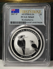 Australia / 1$ KOOKABURRA 2017-P Silver / PCGS MS69 foto