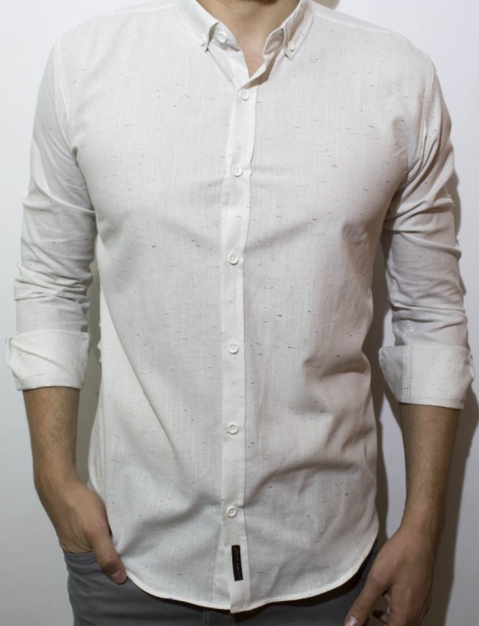 Camasa alba in - camasa slim fit - camasa fashion - camasa barbati Camasa alba in - camasa slim fit - camasa fashion - camasa barbati