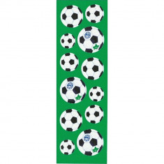 Stickere decorative cu mingi de fotbal pentru copii, Amscan 15273, Set 12 piese foto