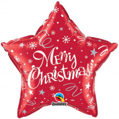 Balon Folie 51 cm Merry Christmas, Qualatex 99806 foto