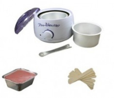 Kit epilare incalzitor ceara/parafina Pro Wax &amp;amp; 500 g ceara &amp;amp; 10 spatule foto