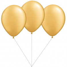 Buchet din 3 baloane latex aurii cu heliu, Gemar BB.G90.GOLD foto