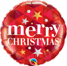 Balon Folie 45 cm &amp;quot; Merry Christmas &amp;quot;, Qualatex 43493 foto