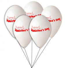 Buchet din baloane latex asortate Valentine&amp;#039;s Day, Radar BB.GI.LOVE.WH.T1 foto