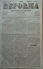 Reforma , ziar politicu , juditiaru si litteraru , an 2 , nr. 35 , 1860 foto