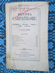 REVISTA CARPATILOR 1860 (1 IUNIU 1860 - DISPONIBILE ALTE 5 NUMERE!) foto