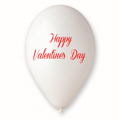 Baloane latex albe inscriptionate &amp;quot;Happy Valentine&amp;#039;s Day&amp;quot;, Radar GI.LOVE.WH.T3 foto