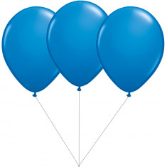 Buchet din 3 baloane latex albastre cu heliu, Gemar BB.G90.BLUE foto