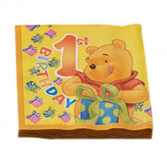 Servetele de masa pentru petreceri 1st Birthday- Winnie the Pooh, 33 cm, Radar 61243, Set 20 buc foto