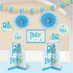 Kit decor bleu Welcome Little One, Amscan 240889, Set 10buc foto