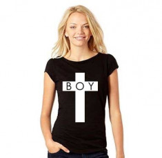 Tricou dama negru - BOY foto