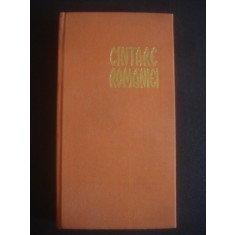 CANTARE ROMANIEI antologie alcatuita de VICTOR TULBURE si NICULAE STOIAN (1965)