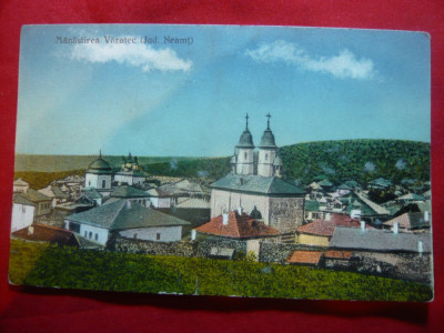 Ilustrata Manastirea Varatec-Neamt , color cca.1926 Ed.E.Buckenstein foto