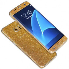 Folie Samsung Galaxy S7 Edge Sticker Diamond Full Body Gold foto