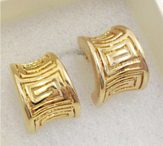 OFERTA- Cercei CLIPS gama VERSACE placati cu aur galben 18k foto