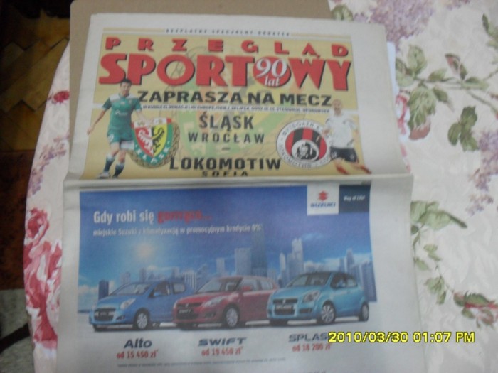 program Slask Wroclaw - Lokomotiv Sofia