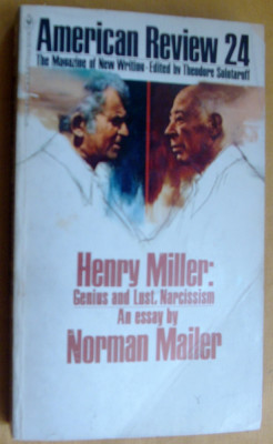 AMERICAN REVIEW No 24/1976,NORMAN MAILER: HENRY MILLER, GENIUS, LUST, NARCISSISM foto