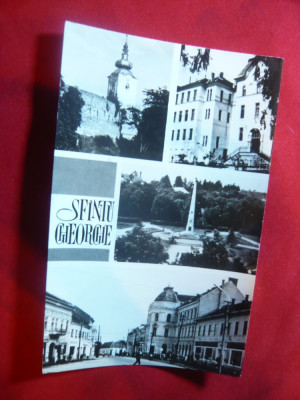 Ilustrata Sf.Gheorghe cu 5 fotografii ,circulat 1966 foto