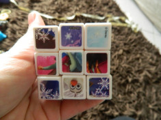 Cub rubic, cub rubik Frozen, Anna si Elsa, produs licenta Disney 6 X 6 X 6 cm foto