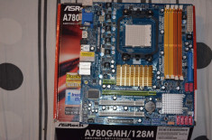 Placa de baza Asrock A780GMH/128M, socket AM2+ DDR2 PCI-E HDMI - poze reale foto