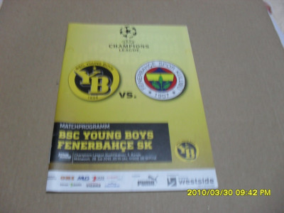 program Young Boys Berna - SK Fenerbahce Istanbul foto