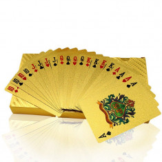 Carti Joc Poker Aurii / Placate Cu Aur 24K