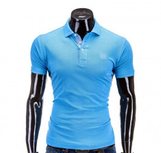 Tricou polo barbati S594 Bleu foto