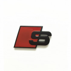Emblema portbagaj metal negrut mat Audi S Line Audi S foto