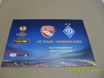 program FC Thun - Dynamo Kiev foto