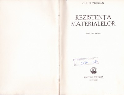 REZISTENTA MATERIALELOR foto