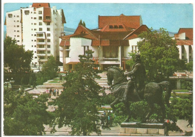 @ carte postala(ilustrata)-TARGU MURES-Statuia lui Avram Iancu foto