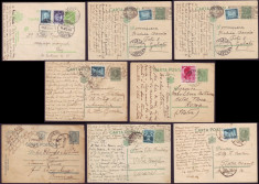 1932-1940 Romania, Lot 8 intreguri carti postale circulate foto