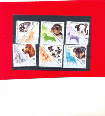 ST-175=GUINEEA-Serie nestampilata de 6 timbre, tematica CAINI-MNH foto