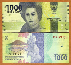 !!! NOU : INDONEZIA - 1.000 RUPII 2016 - P NEW - UNC foto