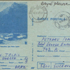 Intreg postal CP 1988 circulat - Busteni - Telecabina spre Valea Jepilor