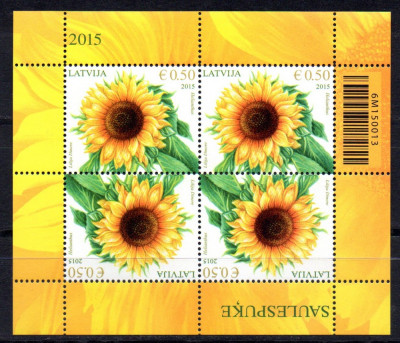 LETONIA 2015, FLORA, serie neuzată, MNH foto