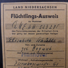 Bilet de avion German.Anii 1950.