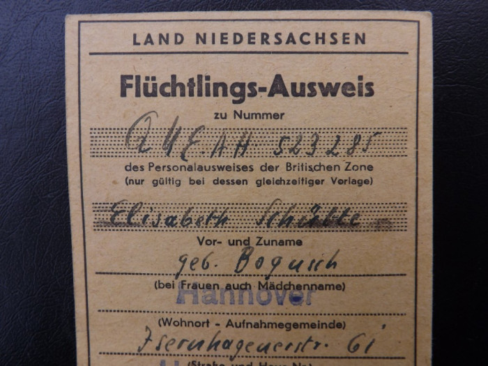 Bilet de avion German.Anii 1950.