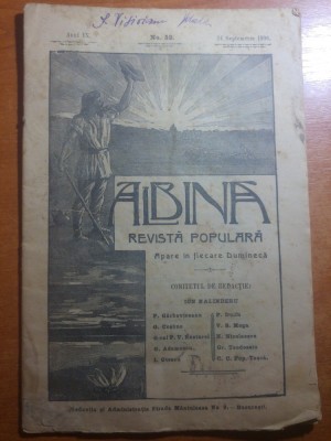 revista albina 24 septembrie 1906-art. si foto com. poroschia jud. teleorman foto