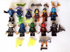 Set 14 minifigurine tip LEGO Ninjago, Kai, Cole, Jay, Nya, Zane, Lloyd foto