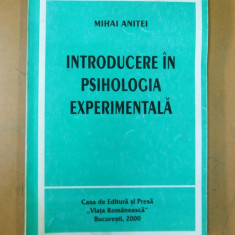 Introducere in psihologia experimentala Bucuresti 2000 Mihai Anitei 004
