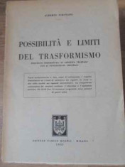 Possibilita E Limiti Del Trasformismo. Deduzioni Sperimentali - Alberto Pirovano ,392982 foto