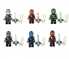 Set 6 minifigurine tip LEGO Ninjago sezonul 6 Skybound, Zane, Cole, Lloyd, NOI foto