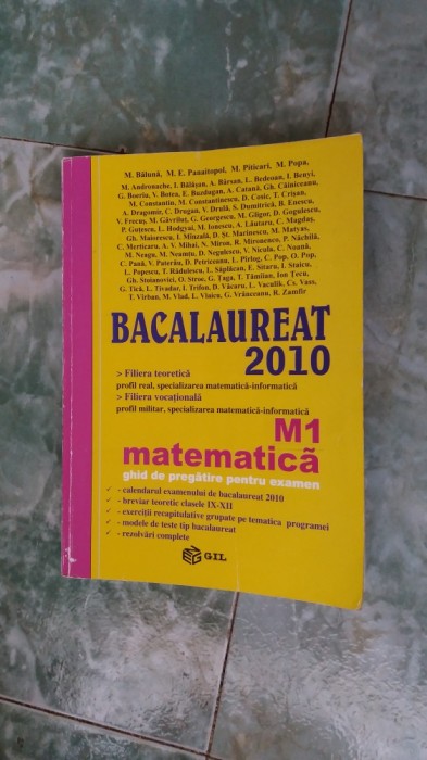 MATEMATICA M1 ,GHID DE PREGATIE PENTRU EXAMEN TEORETIC VOCATIONAL